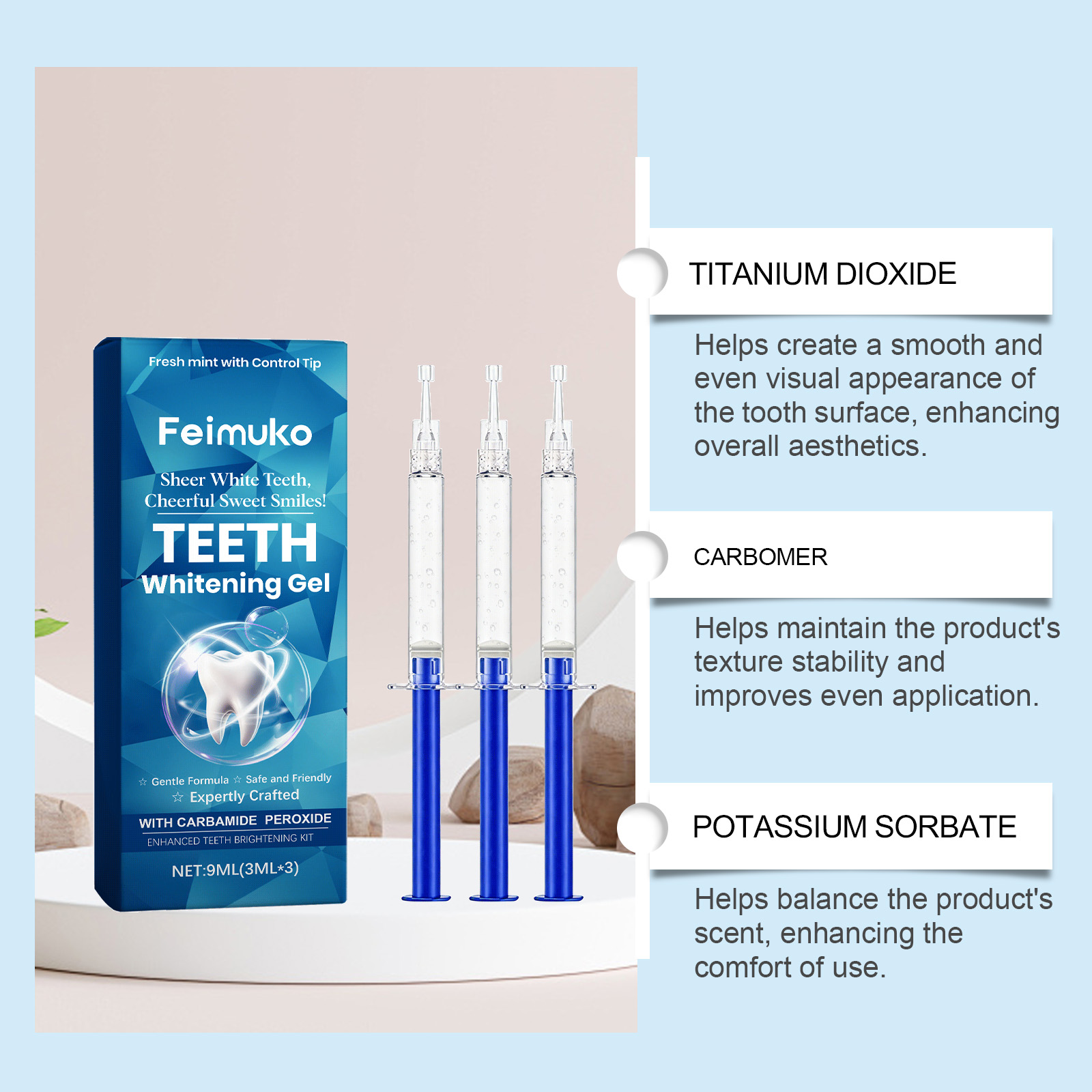 Feimuko Teeth Whitening Gel 3P - Teeth Whitening Kit review and price