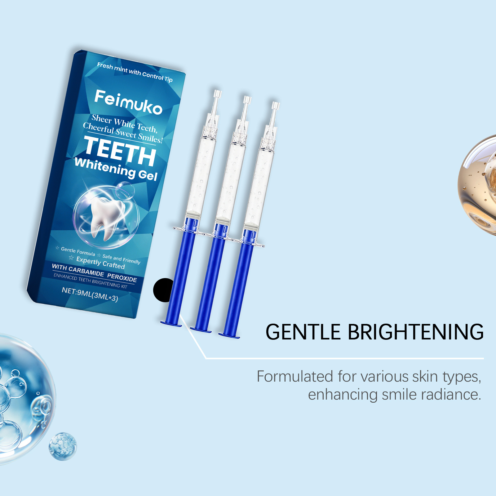 Feimuko Teeth Whitening Gel 3P - Teeth Whitening Kit review and price